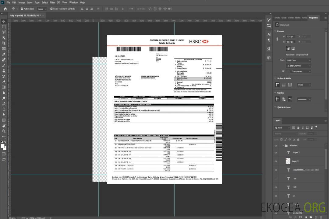 Mexique HSBC template